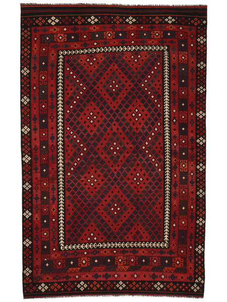  Kilim Maimane Rug 253X400 Wool Black/Dark Red Large Carpetvista