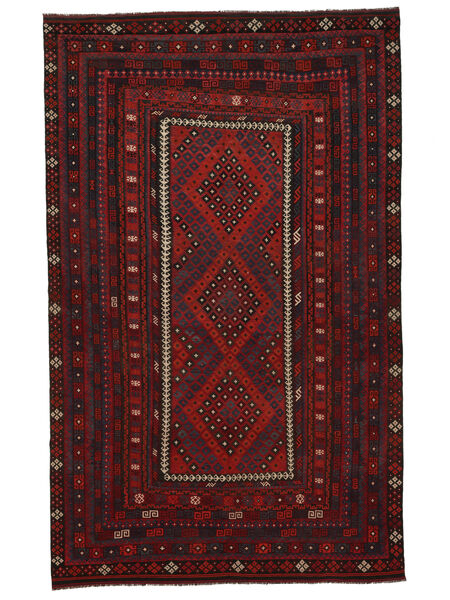 Kilim Maimane Rug 294X477 Black/Dark Red Large Wool, Afghanistan Carpetvista