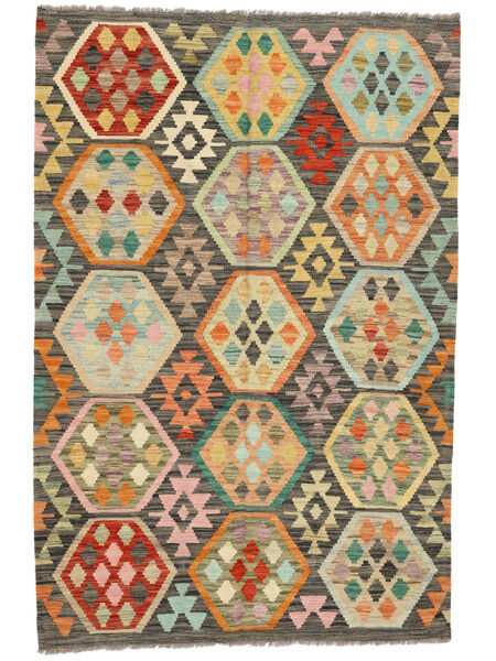 125X185 Tapete Oriental Kilim Afegão Old Style Castanho/Verde (Lã, Afeganistão) Carpetvista