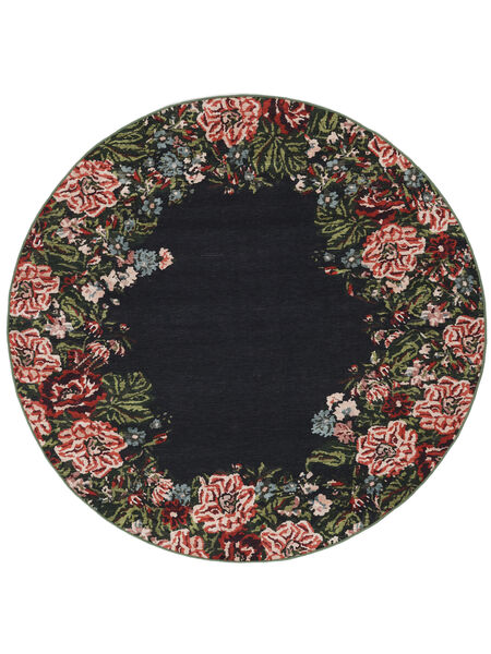  Ø 100 Washable Small Eliza Rug - Black Cotton