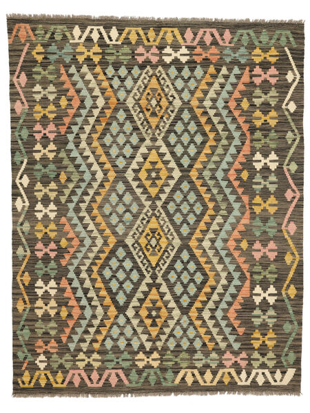  Kilim Afegão Old Style Tapete 153X196 Lã Castanho/Preto Pequeno Carpetvista