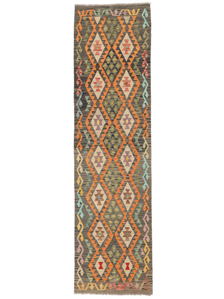 78X292 絨毯 オリエンタル キリム アフガン オールド スタイル 廊下 カーペット 茶色/オレンジ (ウール, アフガニスタン) Carpetvista