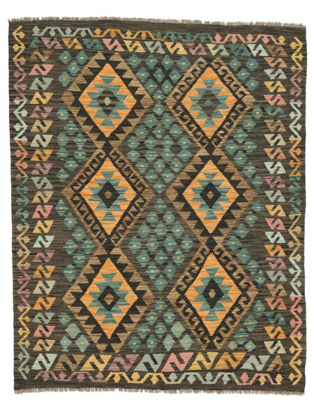  Kilim Afghan Old Style Tapis 149X185 De Laine Noir/Marron Petit Carpetvista
