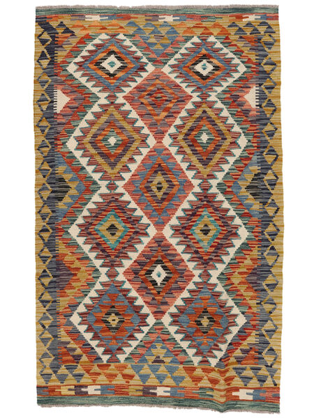 99X158 絨毯 オリエンタル キリム アフガン オールド スタイル 茶色/ダークレッド (ウール, アフガニスタン) Carpetvista