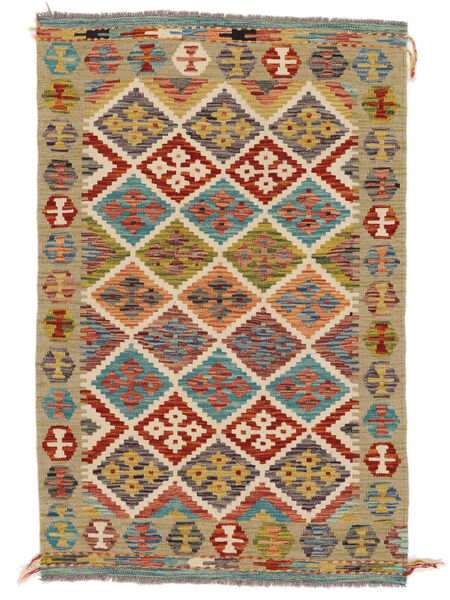 96X146 Tapete Oriental Kilim Afegão Old Style Castanho/Laranja (Lã, Afeganistão) Carpetvista