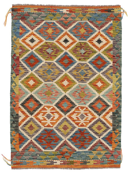 101X146 Kelim Afghan Old Stil Teppich Orientalischer Braun/Orange (Wolle, Afghanistan) Carpetvista