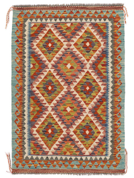 Tapete Kilim Afegão Old Style 101X151 Castanho/Verde (Lã, Afeganistão)