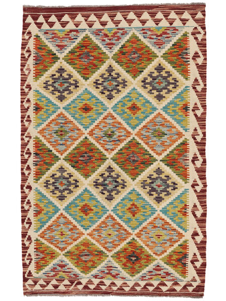  Oosters Kelim Afghan Old Style Vloerkleed 103X161 Bruin/Donker Geel Wol, Afghanistan Carpetvista