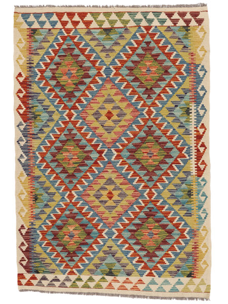 100X146 絨毯 オリエンタル キリム アフガン オールド スタイル 茶色/ダークレッド (ウール, アフガニスタン) Carpetvista
