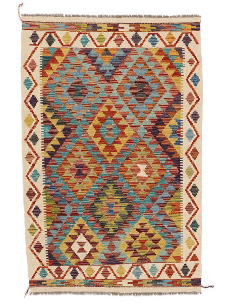  Kilim Afghan Old Style Tappeto 99X152 Di Lana Marrone/Arancione Piccolo Carpetvista