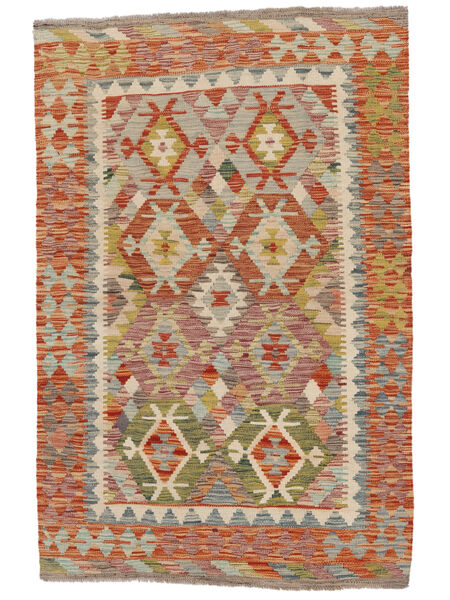Kelim Afghan Old Style Vloerkleed 103X157 Bruin/Oranje Wol, Afghanistan Carpetvista