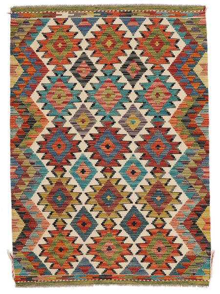 99X140 絨毯 オリエンタル キリム アフガン オールド スタイル 茶色/ダークレッド (ウール, アフガニスタン) Carpetvista