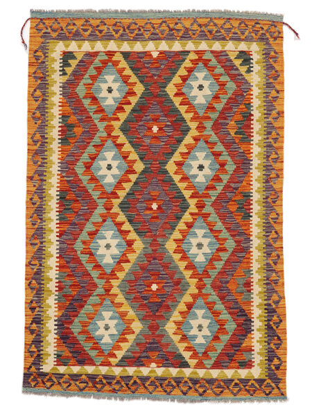 104X156 Koberec Kelim Afghán Old Style Orientální Tmavě Červená/Oranžová (Vlna, Afghánistán) Carpetvista