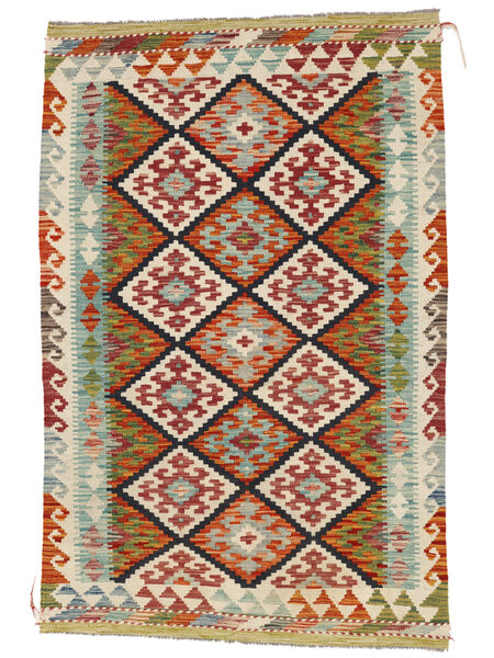  Kelim Afghan Old Stil Teppich 98X152 Dunkelrot/Braun Carpetvista