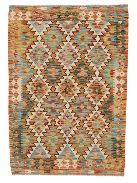  Kilim Afghan Old Style Rug 103X148 Wool Brown/Orange Small Carpetvista