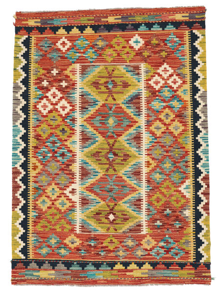 絨毯 キリム アフガン オールド スタイル 104X147 オレンジ/茶色 (ウール, アフガニスタン)