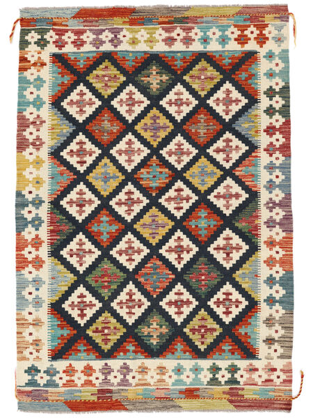 103X150 Kelim Afghan Old Stil Teppich Orientalischer Braun/Schwarz (Wolle, Afghanistan) Carpetvista