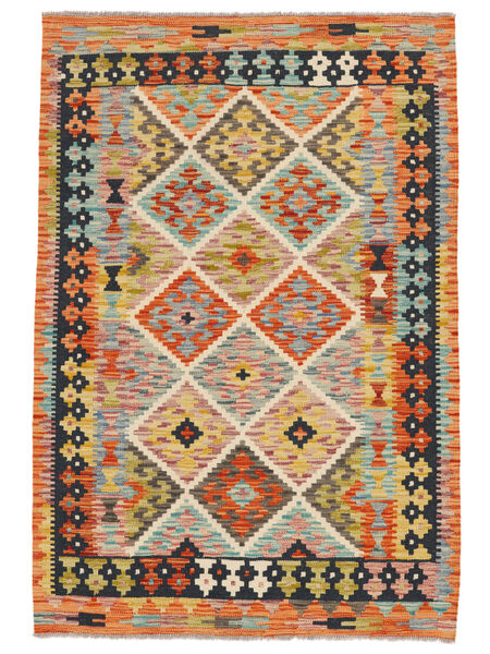 102X151 Tappeto Kilim Afghan Old Style Orientale Marrone/Verde (Lana, Afghanistan) Carpetvista