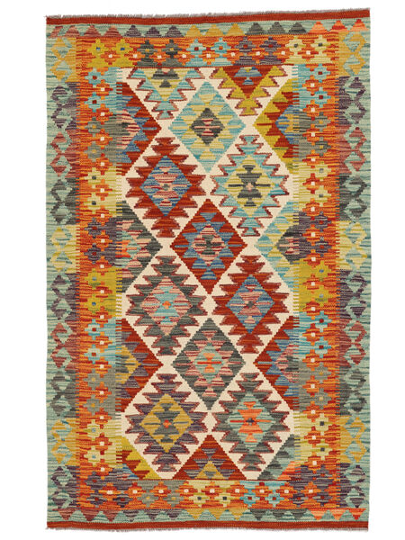  Kilim Afegão Old Style Tapete 101X160 Lã Vermelho Escuro/Castanho Pequeno Carpetvista