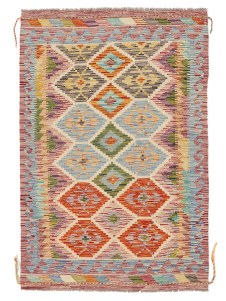  98X157 Kelim Afghan Old Stil Teppich Braun/Orange Afghanistan Carpetvista