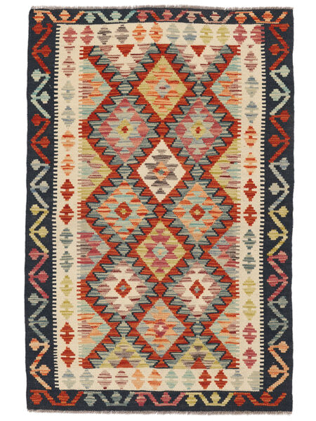 98X148 Tapete Oriental Kilim Afegão Old Style Preto/Vermelho Escuro (Lã, Afeganistão) Carpetvista