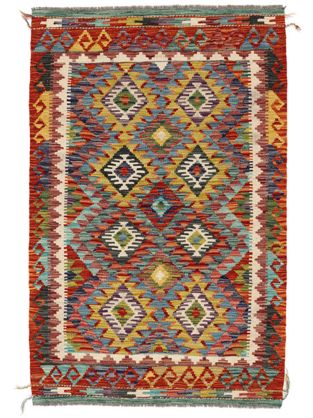 Tappeto Orientale Kilim Afghan Old Style 102X159 Rosso Scuro/Verde Scuro (Lana, Afghanistan)
