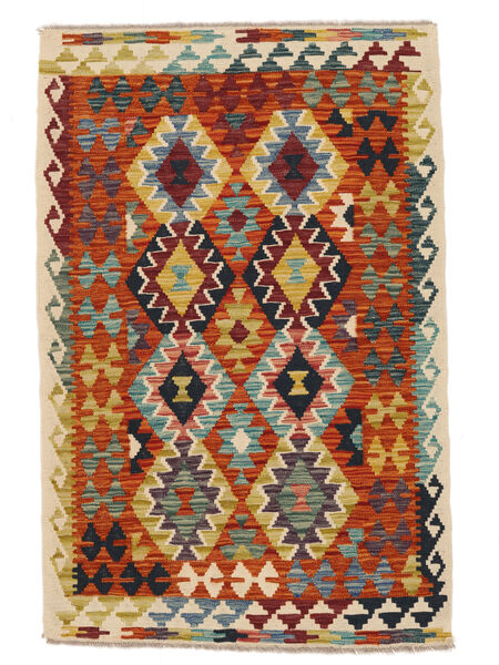  Kilim Afgán Old Style 100X154 Gyapjúszőnyeg Sötétpiros/Narancssárga Kicsi Carpetvista