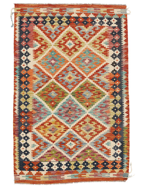 絨毯 キリム アフガン オールド スタイル 104X160 ダークレッド/ブラック (ウール, アフガニスタン)