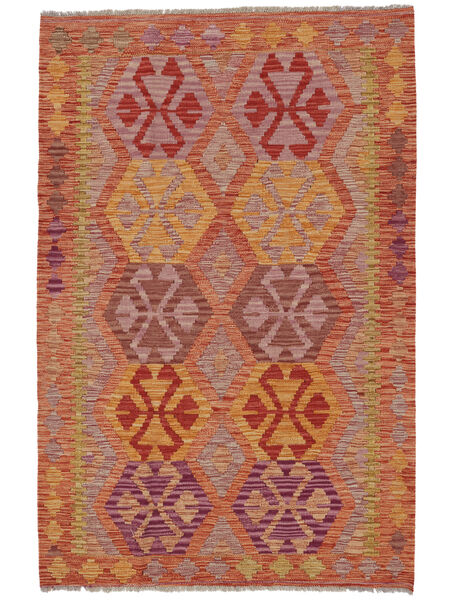 120X183 Tappeto Orientale Kilim Afghan Old Style Marrone/Rosso Scuro (Lana, Afghanistan) Carpetvista