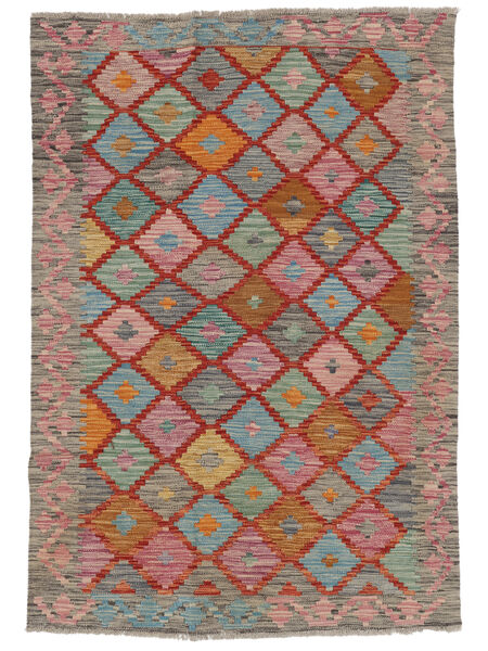 120X170 Kelim Afghan Old Stil Teppich Orientalischer Braun/Dunkelrot (Wolle, Afghanistan) Carpetvista