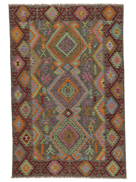 210X310 Tapete Oriental Kilim Afegão Old Style Castanho/Preto (Lã, Afeganistão) Carpetvista