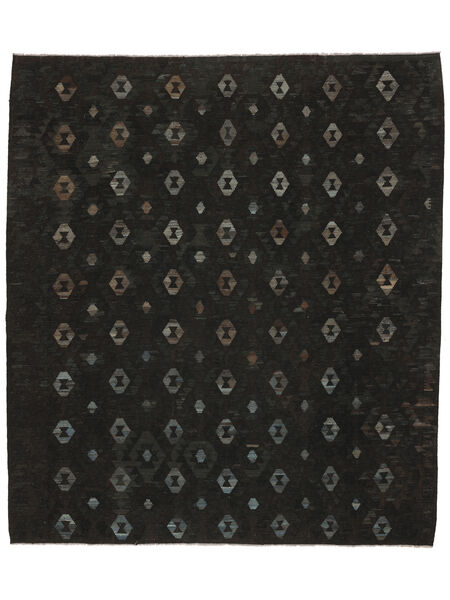 Kilim Afghan Old Style Rug 260X296 Black Large Wool, Afghanistan Carpetvista