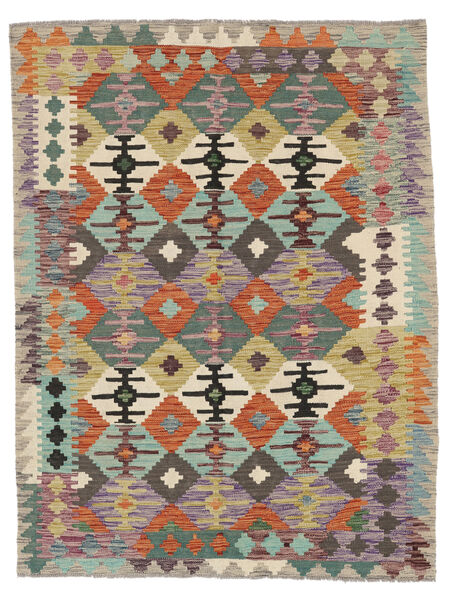  Orientalischer Kelim Afghan Old Stil Teppich 127X167 Braun/Grün Wolle, Afghanistan Carpetvista