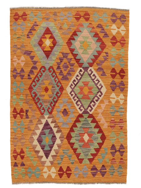 絨毯 オリエンタル キリム アフガン オールド スタイル 102X151 茶色/ダークレッド (ウール, アフガニスタン)