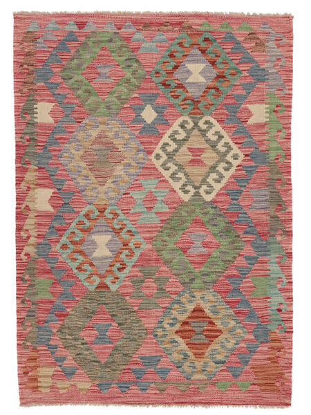100X143 絨毯 キリム アフガン オールド スタイル オリエンタル 茶色/レッド (ウール, アフガニスタン) Carpetvista