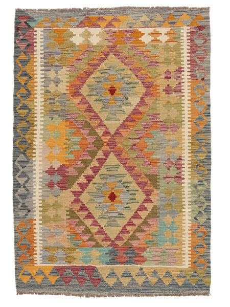 103X150 絨毯 キリム アフガン オールド スタイル オリエンタル 茶色/オレンジ (ウール, アフガニスタン) Carpetvista