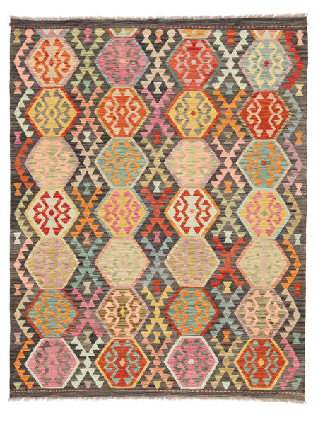  Kilim Afghan Old Style Rug 188X237 Brown/Orange Carpetvista