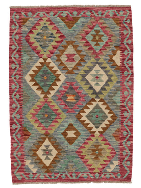 102X145 Kelim Afghan Old Style Vloerkleed Oosters Donkerrood/Groen (Wol, Afghanistan) Carpetvista