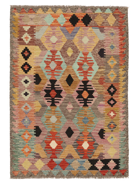 105X149 Kelim Afghan Old Style Matot Matto Itämainen Ruskea/Tummanpunainen (Villa, Afganistan) Carpetvista