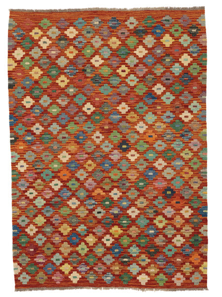 Alfombra Kilim Afghan Old Style 107X149 Rojo Oscuro/Negro (Lana, Afganistán)