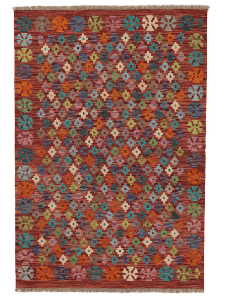 絨毯 キリム アフガン オールド スタイル 102X151 ダークレッド/茶色 (ウール, アフガニスタン)