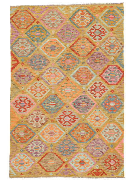 200X298 Kelim Afghan Old Style Matta Orientalisk Orange/Brun (Ull, Afghanistan) Carpetvista