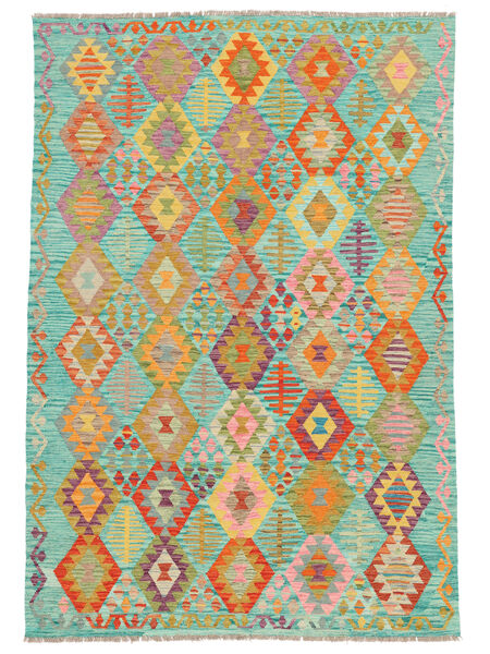  205X296 Kilim Afghan Old Style Rug Wool, Carpetvista