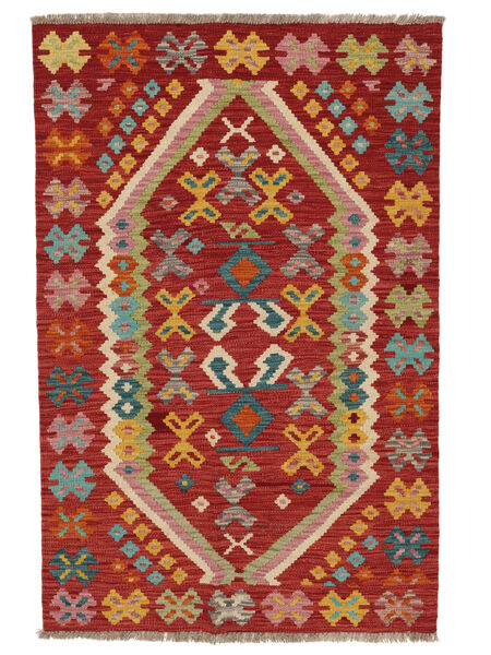  Kilim Afegão Old Style Tapete 98X147 Lã Vermelho Escuro/Castanho Pequeno Carpetvista