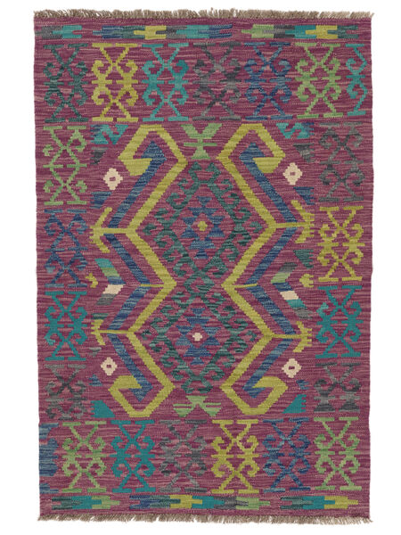 Tappeto Orientale Kilim Afghan Old Style 98X145 Rosso Scuro/Rosa Scuro (Lana, Afghanistan)