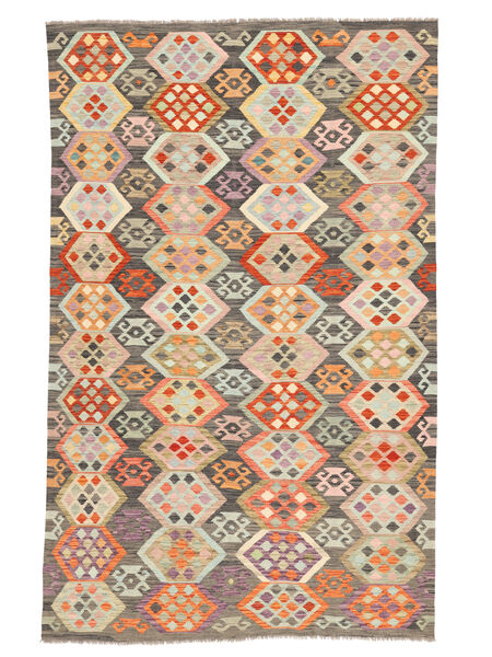 192X304 絨毯 オリエンタル キリム アフガン オールド スタイル 茶色/オレンジ (ウール, アフガニスタン) Carpetvista