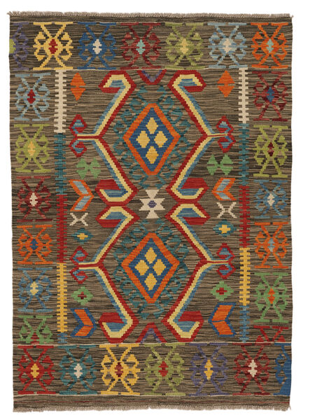 106X148 Koberec Orientální Kelim Afghán Old Style Hnědá/Černá (Vlna, Afghánistán) Carpetvista