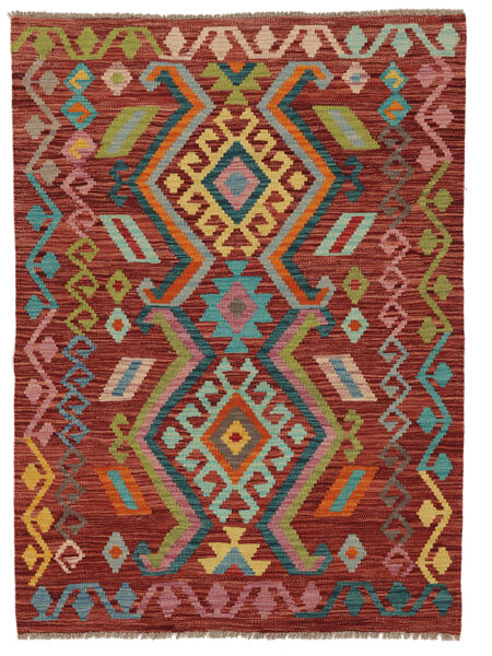 102X138 Alfombra Oriental Kilim Afghan Old Style Rojo Oscuro/Marrón (Lana, Afganistán) Carpetvista