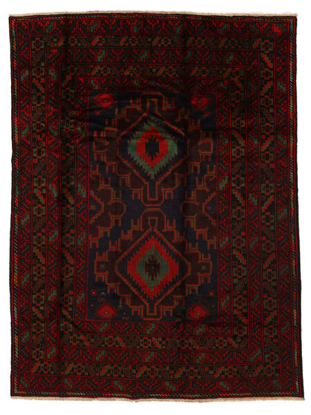 Tappeto Orientale Beluch 200X255 Nero/Rosso Scuro (Lana, Afghanistan)