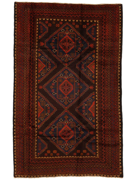 Beluch Matot Matto 170X280 Musta/Tummanpunainen Villa, Afganistan Carpetvista